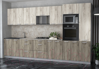 Готовая кухня Интерлиния Мила Лайт 3.6 ВТ