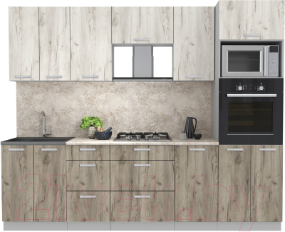 Кухонный гарнитур Интерлиния Мила Лайт 2.6 ВТ - фото