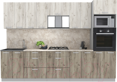 Готовая кухня Интерлиния Мила Лайт 3.0 ВТ - фото