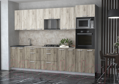 Готовая кухня Интерлиния Мила Лайт 3.0 ВТ