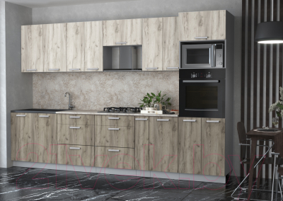 Готовая кухня Интерлиния Мила Лайт 3.2 ВТ