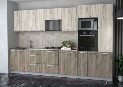 Готовая кухня Интерлиния Мила Лайт 3.4 ВТ