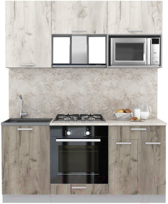 Готовая кухня Интерлиния Мила Лайт 1.7 ВТ - фото