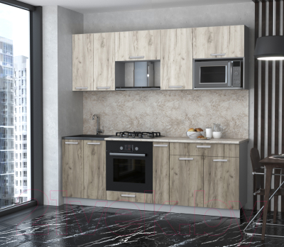 Кухонный гарнитур Интерлиния Мила Лайт 2.2 ВТ