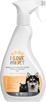 Средство для нейтрализации запахов и удаления пятен I Love My Pet 500мл - фото