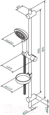 Душевой гарнитур AM.PM Spirit V2.0