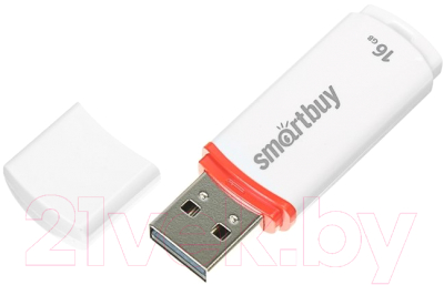 Usb flash накопитель SmartBuy Crown 16GB White (SB16GBCRi-W) - фото