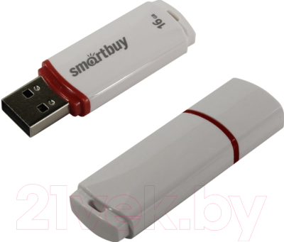 Usb flash накопитель SmartBuy Crown 16GB White (SB16GBCRi-W)