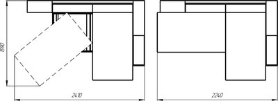 Диван угловой Lama мебель Пингвин-2/20 левый