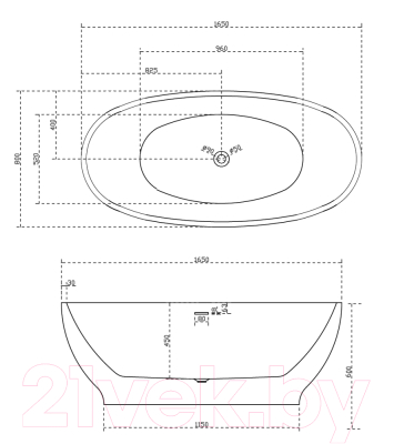 Ванна акриловая Abber AB9207MB