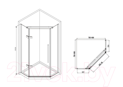 Душевой уголок Abber Ewiges Wasser AG05080