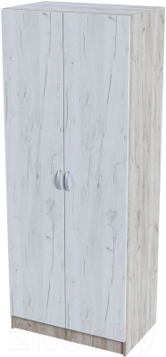 Шкаф Стендмебель Басса ШК-556 (дуб крафт белый/дуб крафт серый) - фото