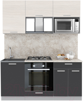 Готовая кухня Интерлиния Мила Лайт 1.7 ВТ - фото