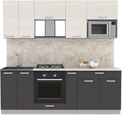 Готовая кухня Интерлиния Мила Лайт 2.2 ВТ - фото