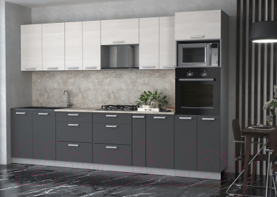 Готовая кухня Интерлиния Мила Лайт 3.2 ВТ