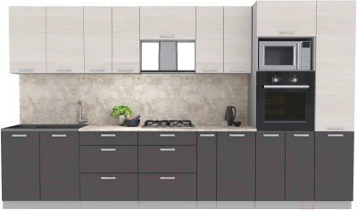 Готовая кухня Интерлиния Мила Лайт 3.6 ВТ - фото