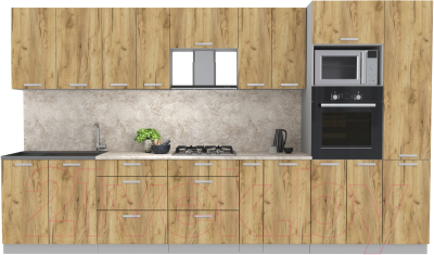 Готовая кухня Интерлиния Мила Лайт 3.6 ВТ - фото