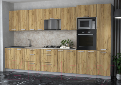 Готовая кухня Интерлиния Мила Лайт 3.6 ВТ