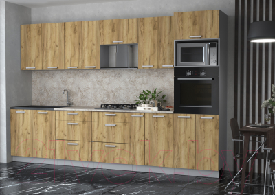 Готовая кухня Интерлиния Мила Лайт 3.2 ВТ