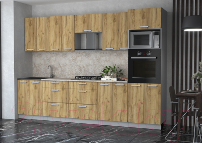 Готовая кухня Интерлиния Мила Лайт 3.0 ВТ