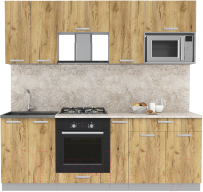 Готовая кухня Интерлиния Мила Лайт 2.2 ВТ - фото