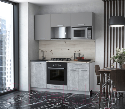 Готовая кухня Интерлиния Мила Лайт 1.7 ВТ