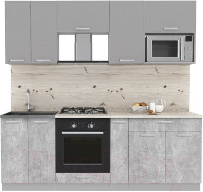 Готовая кухня Интерлиния Мила Лайт 2.2 ВТ - фото