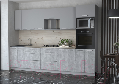 Готовая кухня Интерлиния Мила Лайт 3.0 ВТ