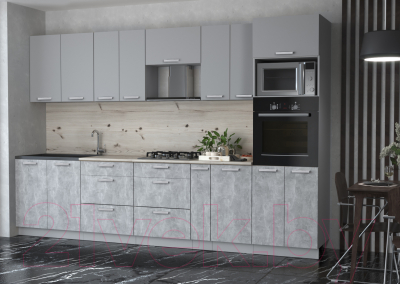 Готовая кухня Интерлиния Мила Лайт 3.2 ВТ