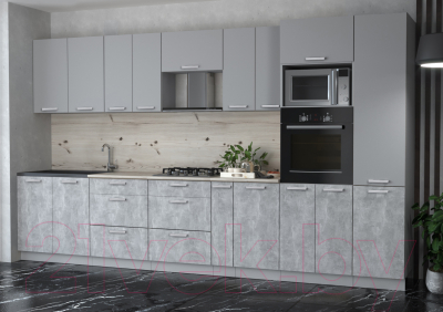 Готовая кухня Интерлиния Мила Лайт 3.6 ВТ