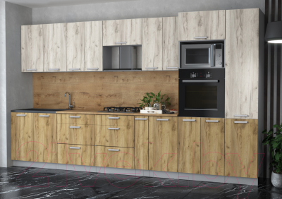 Готовая кухня Интерлиния Мила Лайт 3.6 ВТ