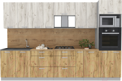 Готовая кухня Интерлиния Мила Лайт 3.2 ВТ - фото