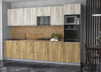 Готовая кухня Интерлиния Мила Лайт 3.2 ВТ