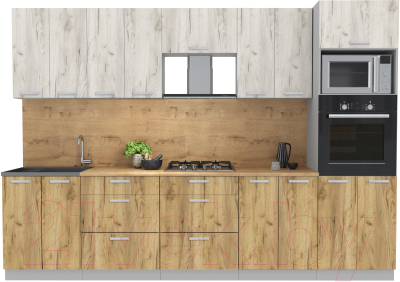 Готовая кухня Интерлиния Мила Лайт 3.0 ВТ - фото