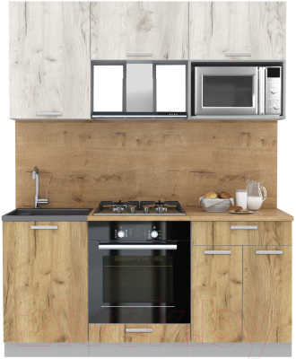 Готовая кухня Интерлиния Мила Лайт 1.7 ВТ - фото