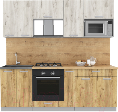 Готовая кухня Интерлиния Мила Лайт 2.2 ВТ - фото