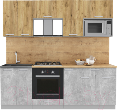 Готовая кухня Интерлиния Мила Лайт 2.2 ВТ - фото