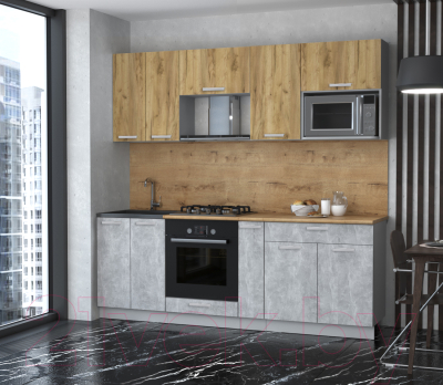 Готовая кухня Интерлиния Мила Лайт 2.2 ВТ