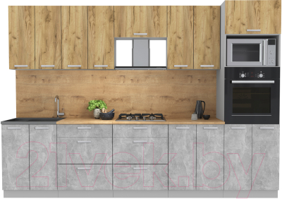 Готовая кухня Интерлиния Мила Лайт 3.0 ВТ - фото