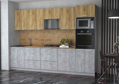 Готовая кухня Интерлиния Мила Лайт 3.0 ВТ