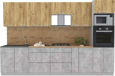 Готовая кухня Интерлиния Мила Лайт 3.2 ВТ - фото