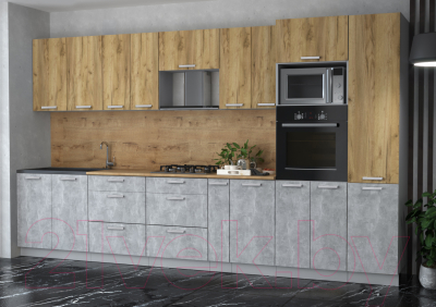 Готовая кухня Интерлиния Мила Лайт 3.6 ВТ