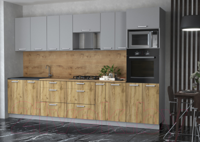 Готовая кухня Интерлиния Мила Лайт 3.2 ВТ