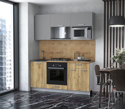 Готовая кухня Интерлиния Мила Лайт 1.7 ВТ