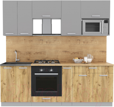 Готовая кухня Интерлиния Мила Лайт 2.2 ВТ - фото