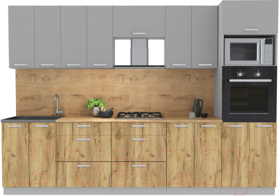 Готовая кухня Интерлиния Мила Лайт 3.0 ВТ - фото