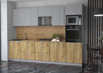 Готовая кухня Интерлиния Мила Лайт 3.0 ВТ