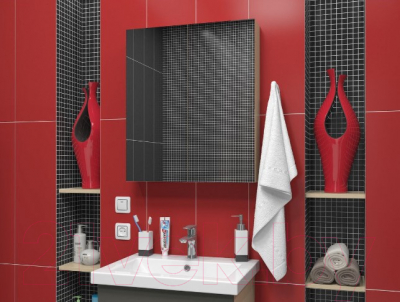 Шкаф с зеркалом для ванной Какса-А Hotel 70 / 004747