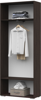 Шкаф Стендмебель Вегас двухстворчатый в прихожую (белый глянец/венге)