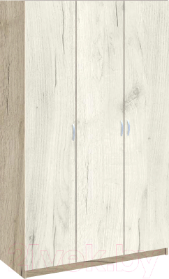 Шкаф Стендмебель Басса ШК-557 (дуб крафт белый/дуб крафт серый) - фото